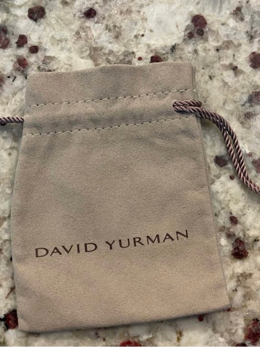 David Yurman Taupe Drawstring Pouch